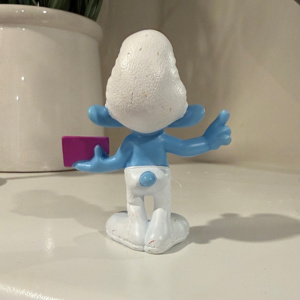 2013 Smurfs McDonald’s Toy - Brainy Smurf  vintage happy meal kids toys figures - Picture 2 of 3